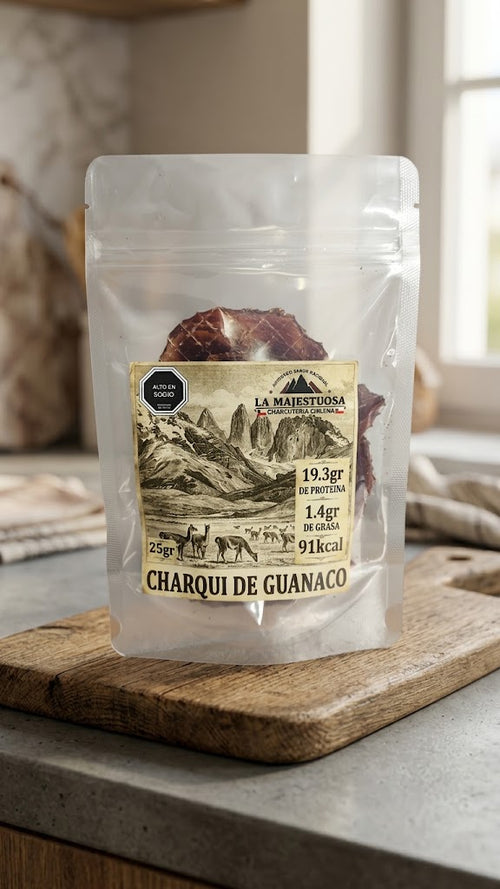 Charqui de guanaco 25gr pack 10 unidades