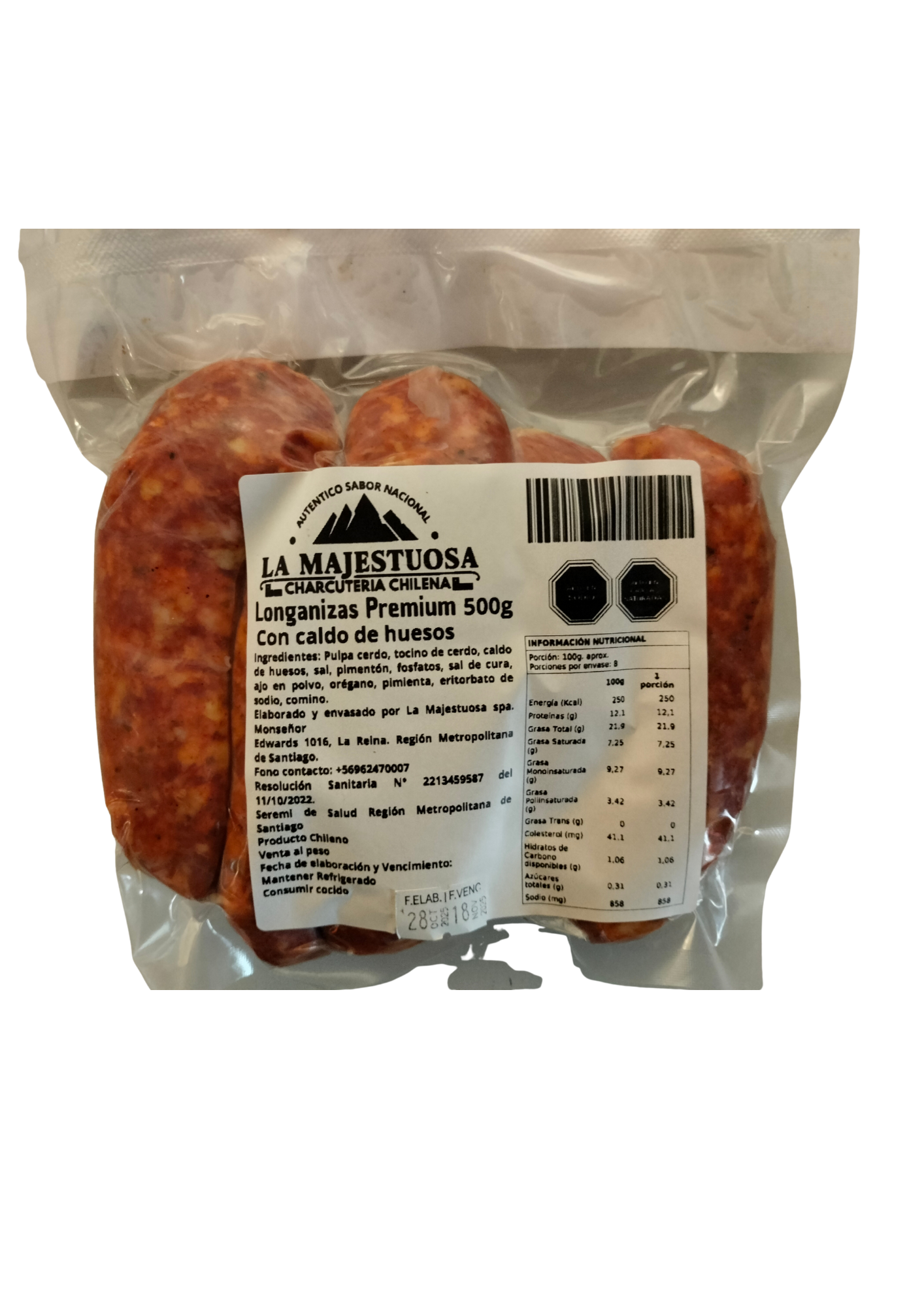 Longanizas con Caldo de Huesos 500gr